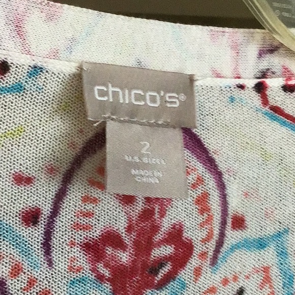 Chico’s colorful print cardigan - Picture 5 of 6